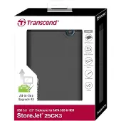 Transcend TS0GSJ25CK3, HDD / SSD-Gehäuse, 2.5", Serial ATA III, USB Anschluss, Grau