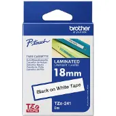 Brother TZe-241 - (18 mm) - Schwarz auf weiß - Tape