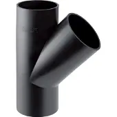 Geberit GE, PE Abzweiger für waagerechten Einbau, 45 Grad, d 90/56mm, 366115, 1 Stk.