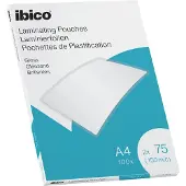 Ibico Lamineringslomme Ibico A4 75 micron - (100 stk.)