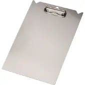 Djois Klemmbrett für Transportwagen, A4, bis 100 Blatt, abnehmbare Kunststoffschelle, Stiftschlitze, Aufhängeloch, Recycling-Aluminium, silbergrau