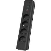 Philips SPN7040BA/60 surge protector Black 6 AC outlet(s)