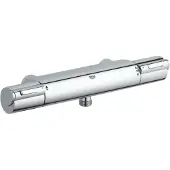 GROHE Grohtherm Nordic trykstyret termostatarmatur med metalgreb og 1/2 bruseafgang ned. Leveres uden rosetter og forskruninger. -