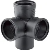 Geberit Silent-PP Eckabzweig 87,5Grad, mit Muffen DN100/100/100