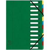 Exacompta 55123E, Konventioneller Dateiordner, A4, Karton, Grün, 425 g/m², 240 mm