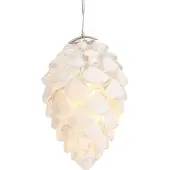 Sirius Leuchtanhänger Celina Glaszapfen 10 LED warmweiß innen 8 cm weiß