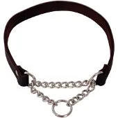 Dogman Lederhalsband für Hunde mit Korrekturkette 18mmx40cm