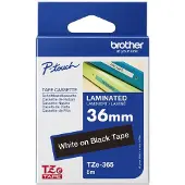 Brother TZe-365 Schriftband Weiß auf Schwarz (36 mm)