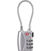Sygonix SY-5044450 Kabelschloss 33 mm TSA Silber Zahlenschloss