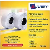 Avery PLP1626, Weiß, Preisschild, Dauerhaft, Papier, 26 mm, 16 mm