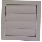 DUKA Ventilation Jalousirist 177x177mm grå m/bevaeg. lamel