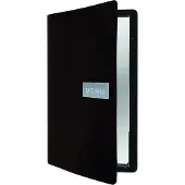 Securit MC-LRA4-RWBR, A4, Leder, Metall, Schwarz, Matt, Lack, Abgerundete Ecken