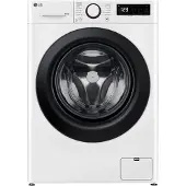 LG F4DR509SBW, Frontlader, Freistehend, Schwarz, Weiß, Links, Schwarz, Tasten, Drehregler