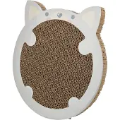 Trixie Junior Kratzpappe Katzenmotiv mit Catnip hellgrau