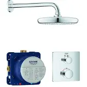 GROHE Grohtherm Set inkl. Thermostat, Grundkörper & Kopfbrause (chrom)