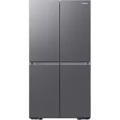 Samsung 4-Türen French Door Kühlschrank mit AI Energy Mode, 649 ℓ, Freistehend, French door, Silber, Berührung, LED, Innen