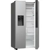 Gorenje NRR9185ESXL Side-by-Side Kühlgefrierkombination Superior, LED-Dispaly, IceMaker, 566 Liter, grau/silber