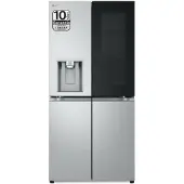 LG InstaView GMG861MBAE, Freistehend, Amerikanische Tür, Schwarz, Edelstahl, 4 Tür(en), Berührung, LED