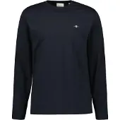 Gant für Herren. 2004049 Shield Langarm-T-Shirt schwarz (S), Lässig, Baumwolle