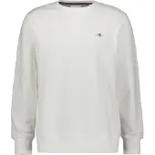 Gant für Herren. 2006065 Shield Sweatshirt mit Rundhalsausschnitt off-white (L), Weiß, Lässig, Baumwolle