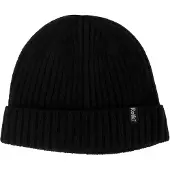 Retki 100% Merino rib one size Mütze, black