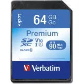 Verbatim Speicherkarte SDHC/SDXC Premium, Speicherkapazität 64 GB