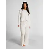 Hunkemoller Pyjama-Hose in Creme - L