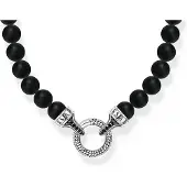 Thomas Sabo Halskette Obsidian Beads Silber