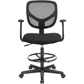 Songmics Arbeitsdrehstuhl schwarz
