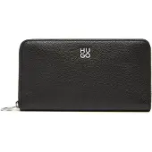 HUGO Geldbörse aus Kunstleder mit umlaufendem Reißverschluss und Stack-Logo Grösse ONESI