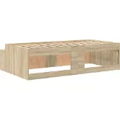 vidaXL Bettrahmen mit Speicher Sonoma-Eiche 80 x 200 cm Holzwerkstoff