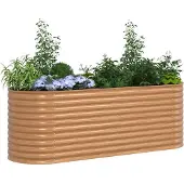 vidaXL Hochbeet Braun 240 x 80 x 81 cm Stahl