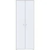 Forte Mehrzweckschrank TEMPRA 2, 2-türig, Weiß, 197,5x73,7x34,8 cm, 5 Einlegeböden