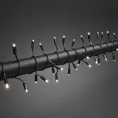Konstsmide - LED Lichterkette, mit Lauflicht und verlängertem Steg: 4cm, 120 warm weiße Dioden, 24V Außentrafo, schwarzes Soft-Kabel; 4585-117