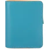 Mywalit Bunte Leder Geldbörse mit Druckknopfverschluss und beiliegendem Stift, 14x10x3cm