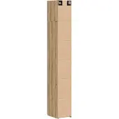 vidaXL Lagerschrank mit Regalen Artisan-Eiche 30 x 42,5 x 225 cm