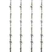 Creativ Green künstliche Pflanze Zederngirlande mit Zapfen, 180 cm, frost, 4er Set