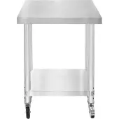 KuKoo Catering Arbeitstisch Tisch Edelstahl Food Prep Küche Mobile 60cm x 45cm