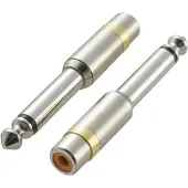 Speaka Professional KCA-635 Klinke / Cinch Audio Adapter [1x Klinkenstecker 6.35 mm