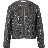 Comma Indoor-Blazer Blusenjacke mit Allover-Pailletten