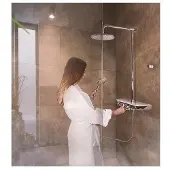 RAV MURRAY Wandduschsäule mit Regal 170 cm aus Solid Surface SLEZAK