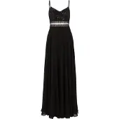 Vera Mont - Cocktailkleid mit Paillettenbesatz - Größe 38 - schwarz