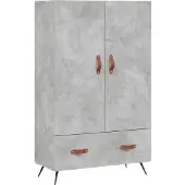 vidaXL Highboard Betongrau 69,5x31x115 cm Holzwerkstoff