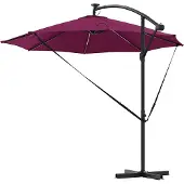 vidaXL Sonnenschirm Bordeauxrot 294 x 294 x 248 cm
