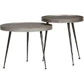 vidaXL Couchtisch 2 Stk. Silbern Holzwerkstoff