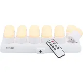 Securit AMSTERDAM LED Fyrfadslys 12 stk. + ladest., hvidt lys