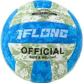 Leantoys Blauer und schwarzer Volleyballball, Größe 5, bunt