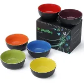 MIAMIO Müslischale Le Papillon, Keramik, schwarz, 15cm, Set, 6 Stück
