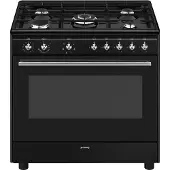 Smeg Concert CX91GMBL Küchenherd Range Cooker (Kochherd) Elektro Gaskochfeld Schwarz A