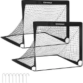 Songmics Fußballtore für Kinder schwarz SZQ122B02